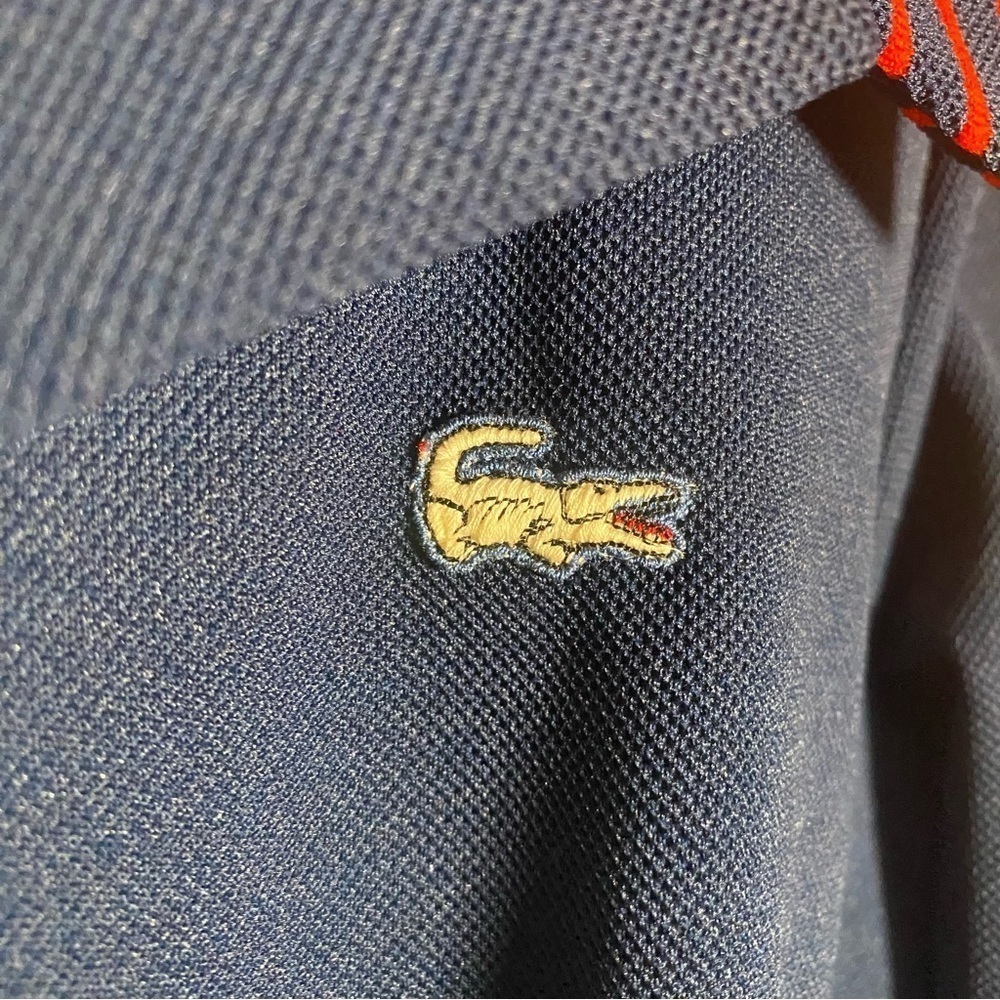 Extremely RARE Vintage Chemise Lacoste 1970s Navy Dress with Red Stripe Accent - Picture 7 of 12